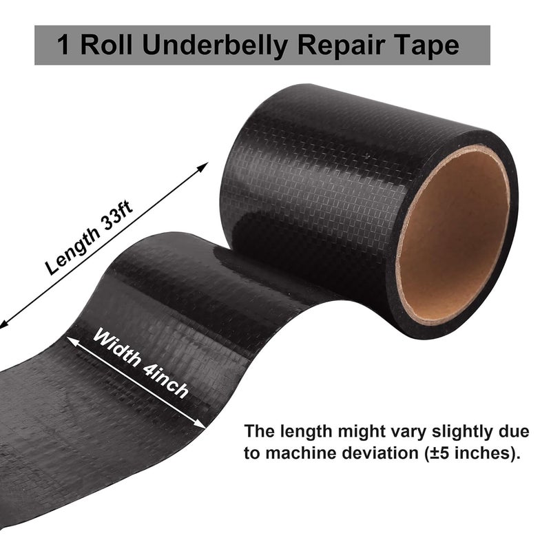 PlusRoc RV Underbelly Material RV Underbelly Tape Waterproof Flex Belly Tape with Permanent Sealing Adhesive for Mobile Home, Camper Travel Trailer, Tear Repair Patch(4'' x 33') - Image 2